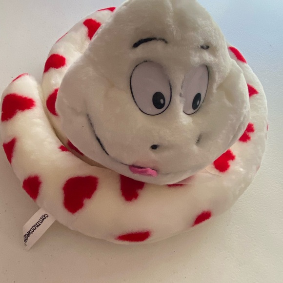 Vintage SNAKE Plush Stuffed Animal Commonwealth Hearts Coiled Valentine - Picture 16 of 16